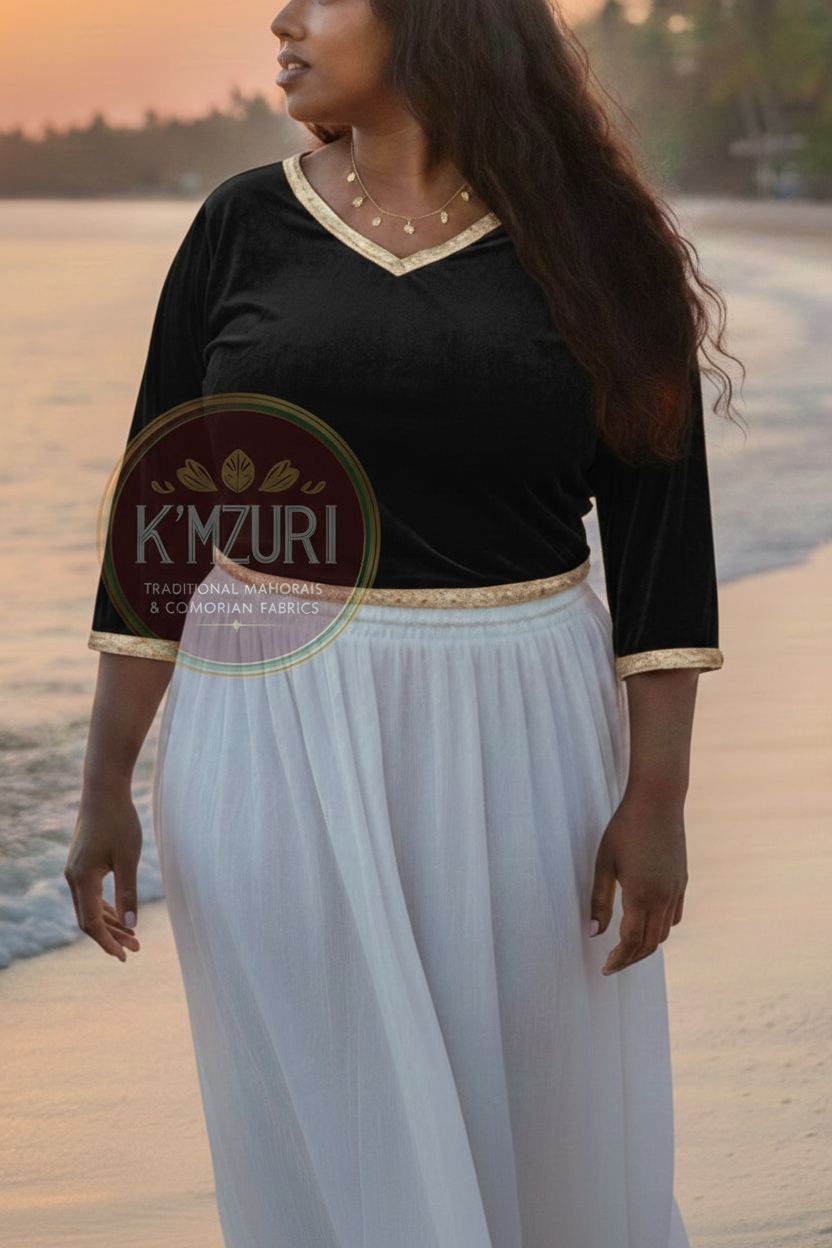 Body en Velour Noir K'MZURI