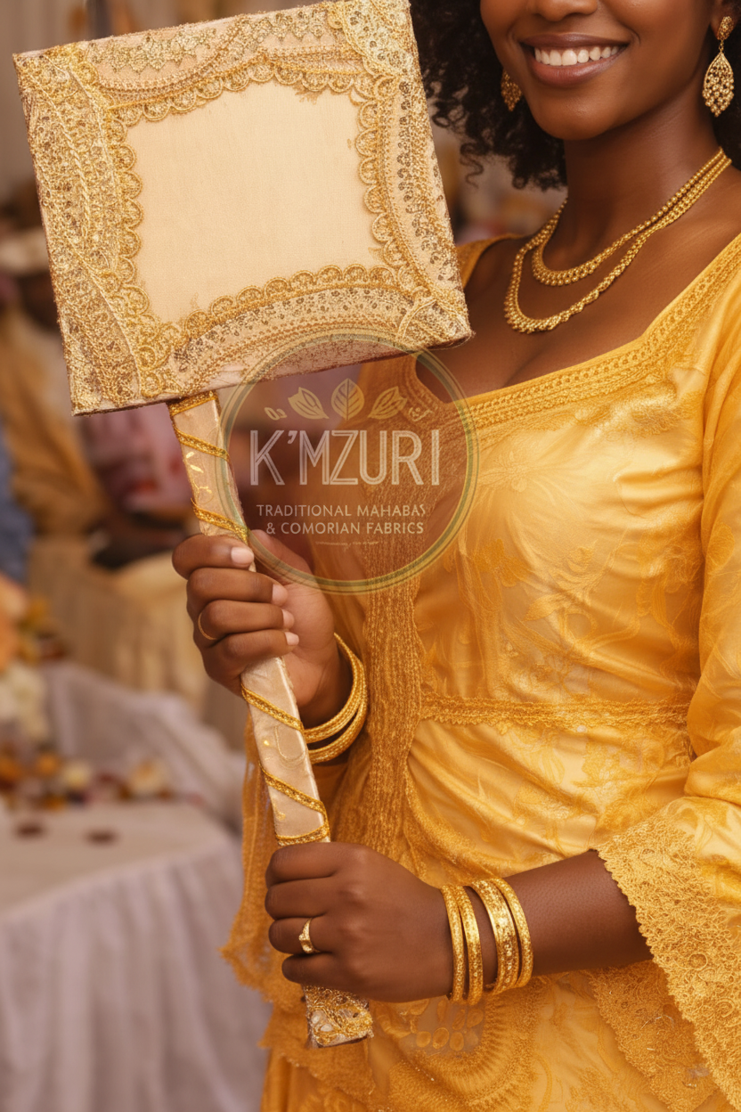 Eventail évènement Pépéya beige K'MZURI