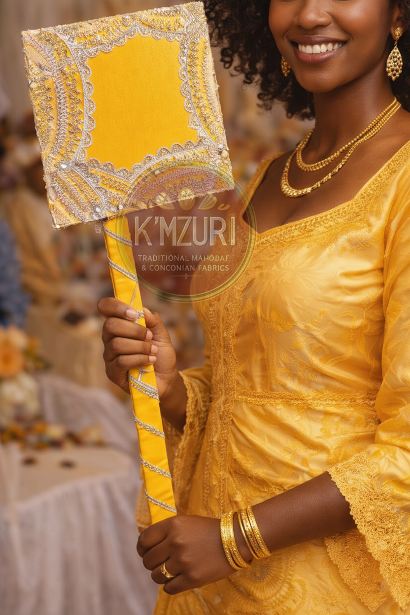Eventail évènement Pépéya jaune K'MZURI